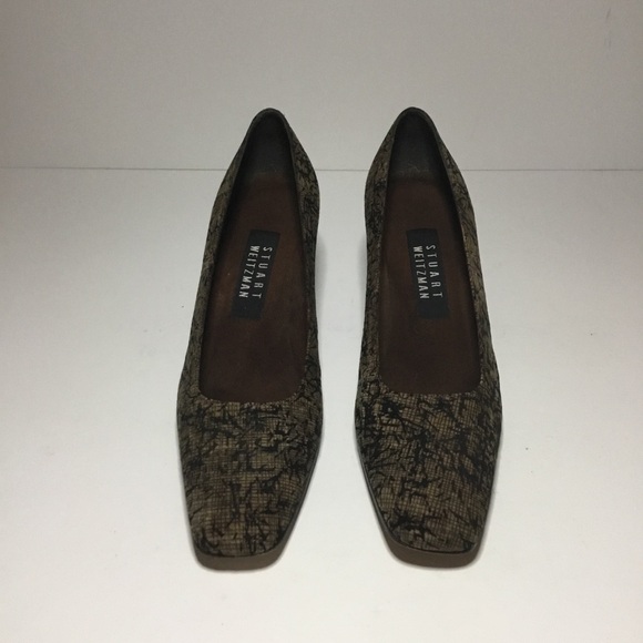 Stuart Weitzman Elegant Women's Black and Brown Heels Size 7 - Picture 2 of 7
